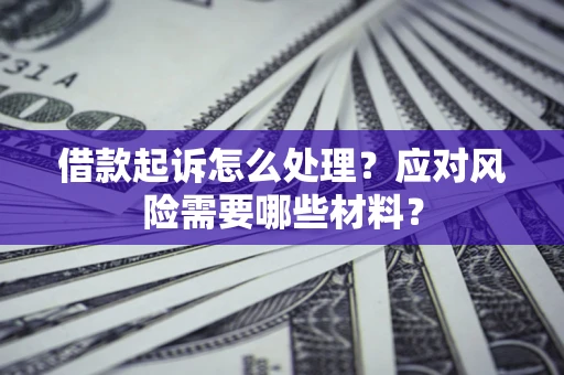 武汉借款起诉怎么处理？应对风险需要哪些材料？