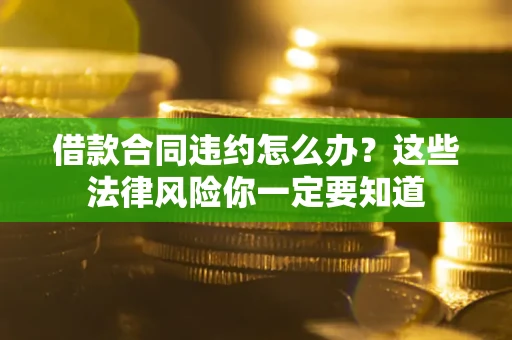 武汉借款合同违约怎么办？这些法律风险你一定要知道