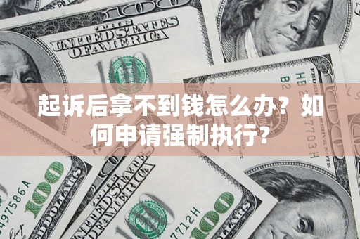 武汉起诉后拿不到钱怎么办？如何申请强制执行？