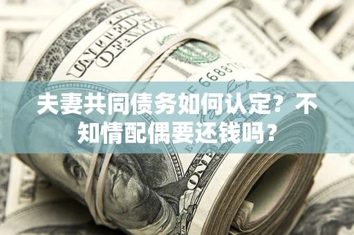 武汉夫妻共同债务如何认定？不知情配偶要还钱吗？