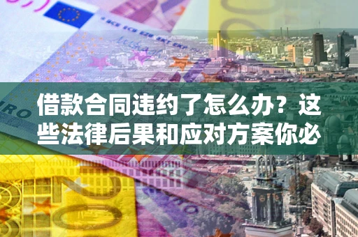 武汉借款合同违约了怎么办？这些法律后果和应对方案你必须知道