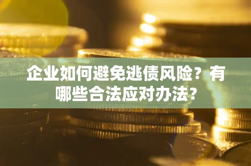 武汉企业如何避免逃债风险？有哪些合法应对办法？