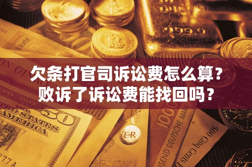 武汉欠条打官司诉讼费怎么算？败诉了诉讼费能找回吗？