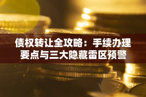 武汉债权转让全攻略：手续办理要点与三大隐藏雷区预警