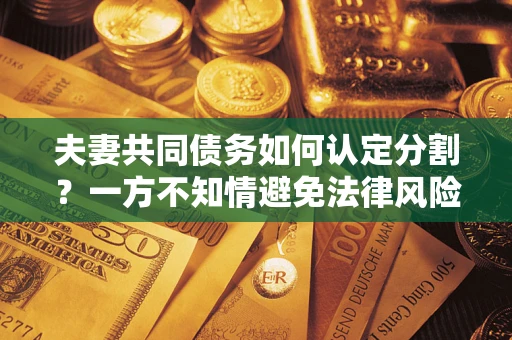 武汉夫妻共同债务如何认定分割？一方不知情避免法律风险必看！
